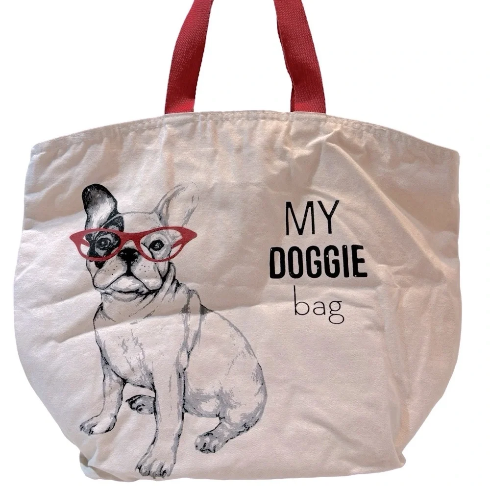My Doggie Bag French Bulldog Cotton Large‎ Tote Bag